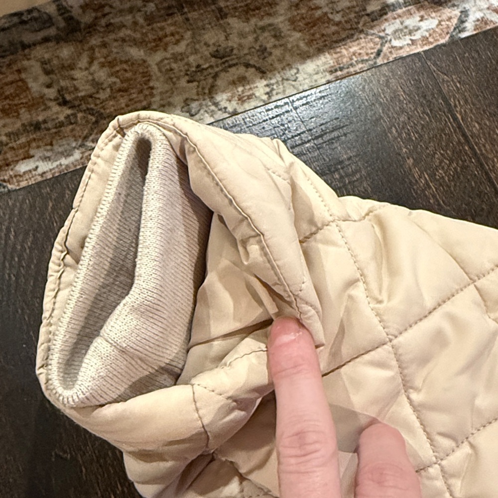 J.Crew Diamond Quilted Field Jacket Beige Small - Picture 7 of 8